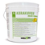Revestimiento orgánico mineral eco‑compatible, referencia Kerakover Silox Finish 1,0 de Kerakoll. Coloreado AA. Envase: 25 kg